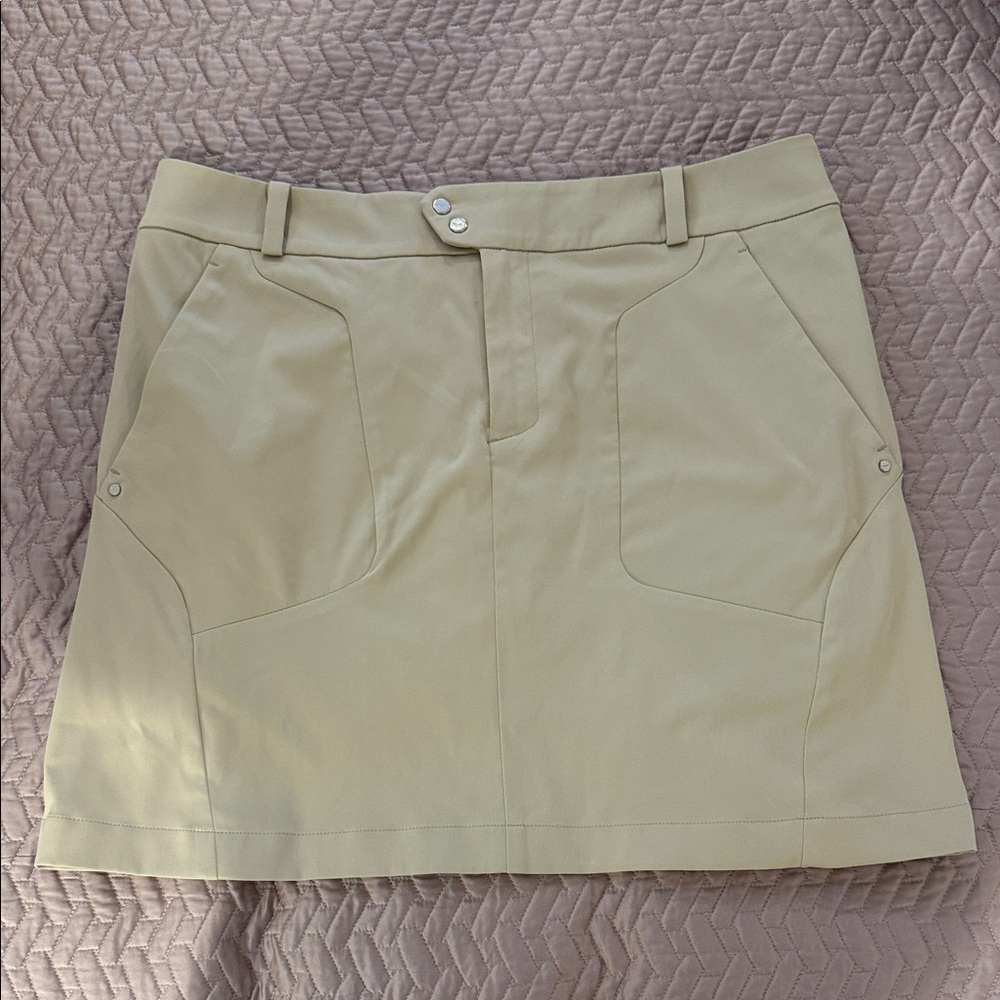 NEW RLX Ralph Lauren Beige Golf Skort with Pockets 8
